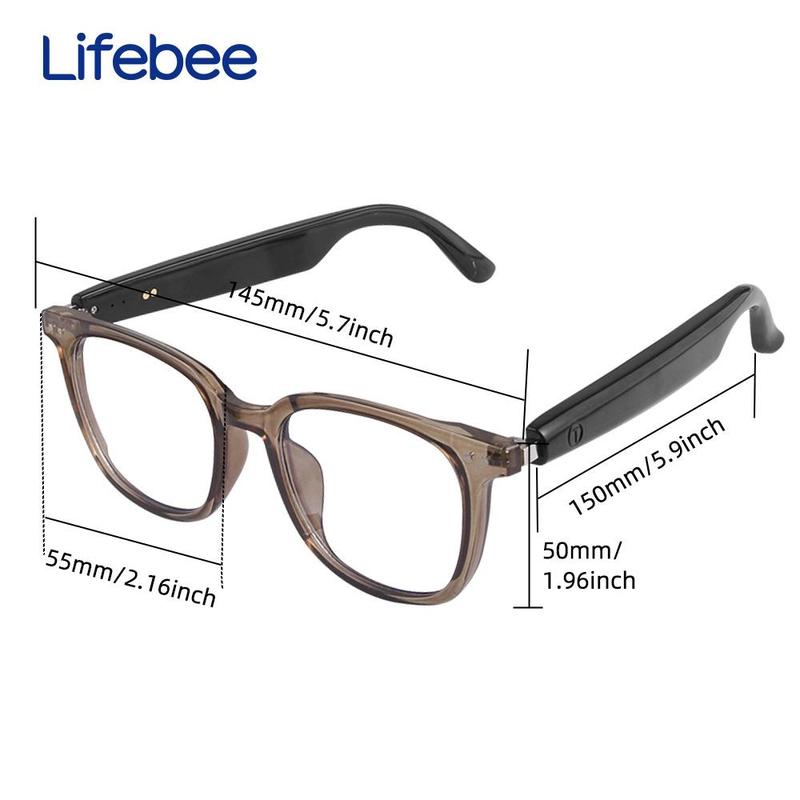 LIFEBEE Smart Glasses, Smart Voice Assistant Support Glasses, Remote Control Photo Taking Glasses, Smart Glasses for Outdoor Sports