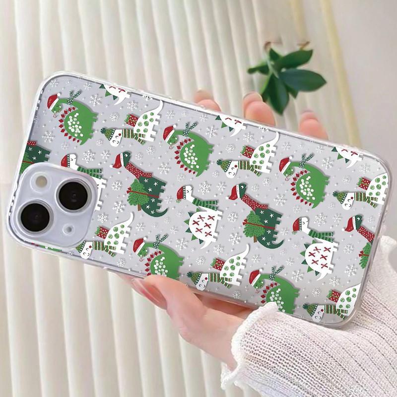 Cute Dinosaur Pattern Phone Case, Anti-drop Cellphone Protective Case, Shockproof Mobile Phone Cover for iPhone