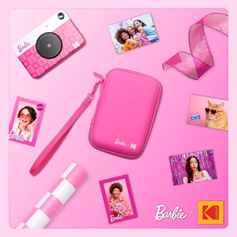 Barbie x Kodak EVA Travel Case with Removable Strap, Built-in Mesh Pocket Stores Zink Paper & More!