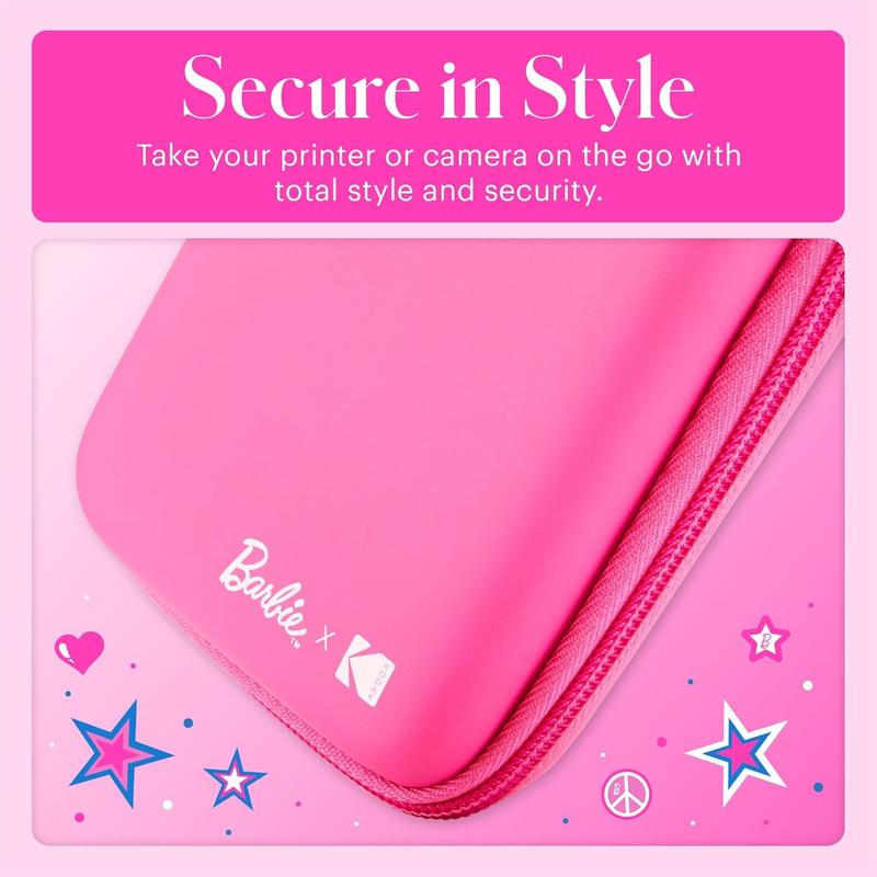 Barbie x Kodak EVA Travel Case with Removable Strap, Built-in Mesh Pocket Stores Zink Paper & More!