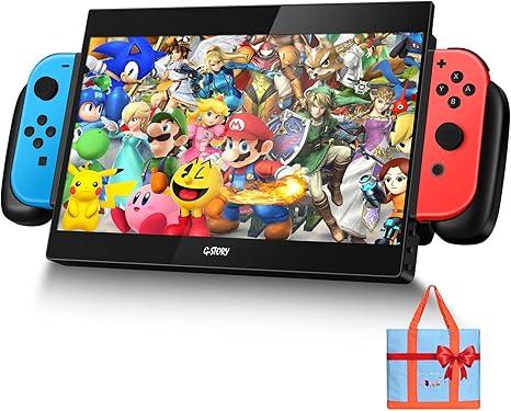 G-STORY 10.1‘’ Portable Monitor for Switch, 1080P Portable Gaming Monitor IPS Screen with USB Type-C and Randomly Bag, Game Mode, Travel Monitor fo Switch（not Included）