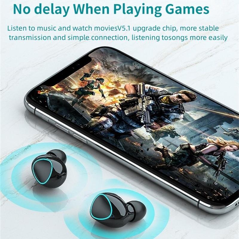 Couple Models In-ear Headset, Two-person Wireless Bluetooth-compatible Earphone With Digital Display, Suitable For Couple & Friend Listening To Music, Playing Games