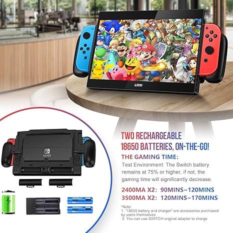 G-STORY 10.1‘’ Portable Monitor for Switch, 1080P Portable Gaming Monitor IPS Screen with USB Type-C and Randomly Bag, Game Mode, Travel Monitor fo Switch（not Included）