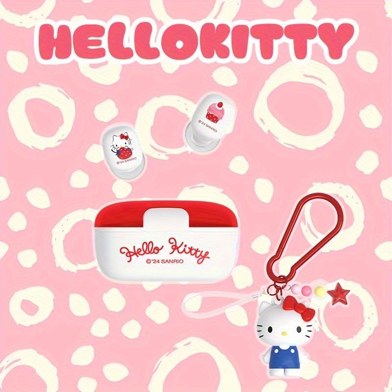 4 Styles Sanrio Hello Kitty Kuromi Melody Cinnamoroll Wireless Earphones - Unique Translucent Design, Easy Carrying, Smart Calls, Kawaii Patterned Earbuds - Perfect Cute Birthday or Christmas Gift for Girls