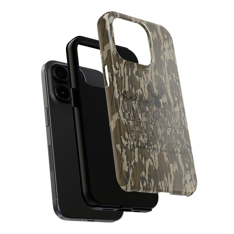 Camo Hunting Phone Case, Bold Hunting Dog With Duck Cover, Hunting Season iPhone Case For iPhone 11, 12, 13, 14, 15 Pro, Mini, Plus, Promax, 8, X, Xs, Xr, Perfect Gift for Husband, Deer Hunting, Southern Style