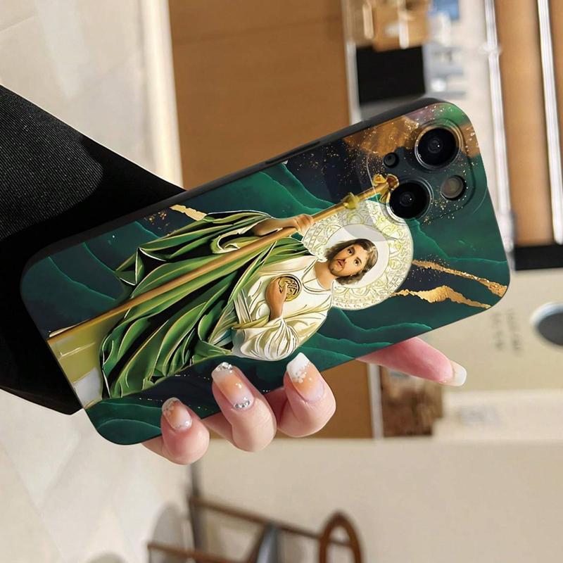 Religious Art TPU Phone Case, 1 Count Anti-drop Shockproof Phone Protective Cover, Phone Accessory Compatible with iPhone 11 12 13 14 15 16 Series