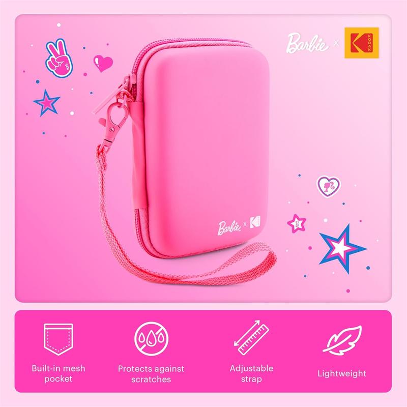 Barbie x Kodak EVA Travel Case with Removable Strap, Built-in Mesh Pocket Stores Zink Paper & More!