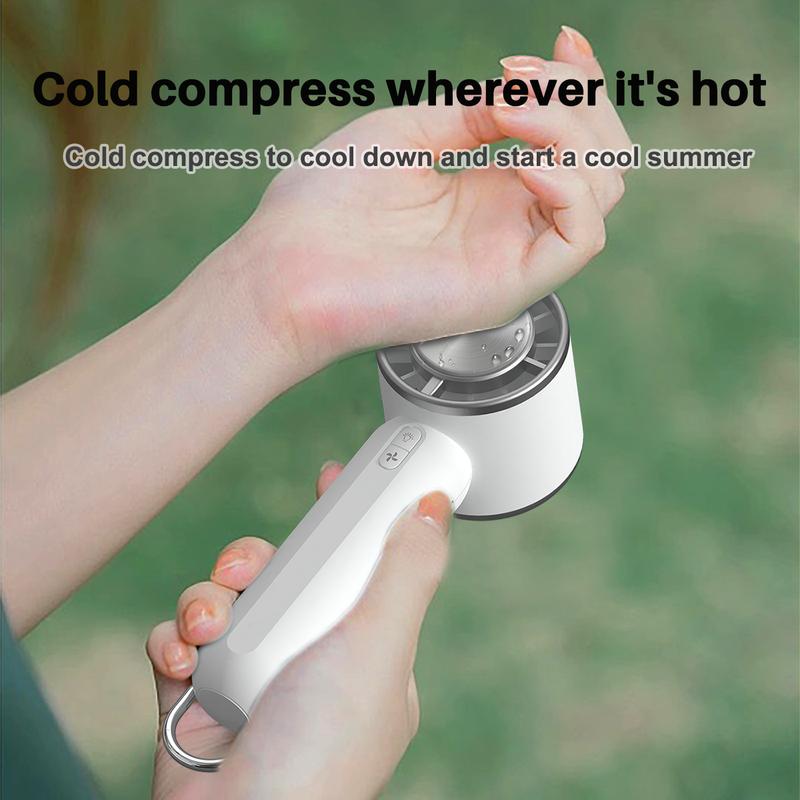 Stand Cooling Fan Portable Handheld Mini Fan USB Rechargeable Standable   Desk Fan, 3-speed adjustable wind, adjustable lighting, can be used as a camping light, Powerful Turbo Fan Bladeless Personal ice cold feeling with Carabiner Mobile Protection