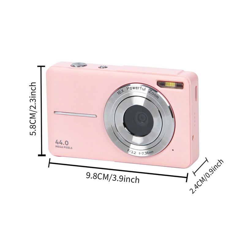 Digital Camera, FHD 1080P Camera, Digital Point and Shoot Camera with 16X Zoom, Anti Shake Compact Small Camera for Boys Girls