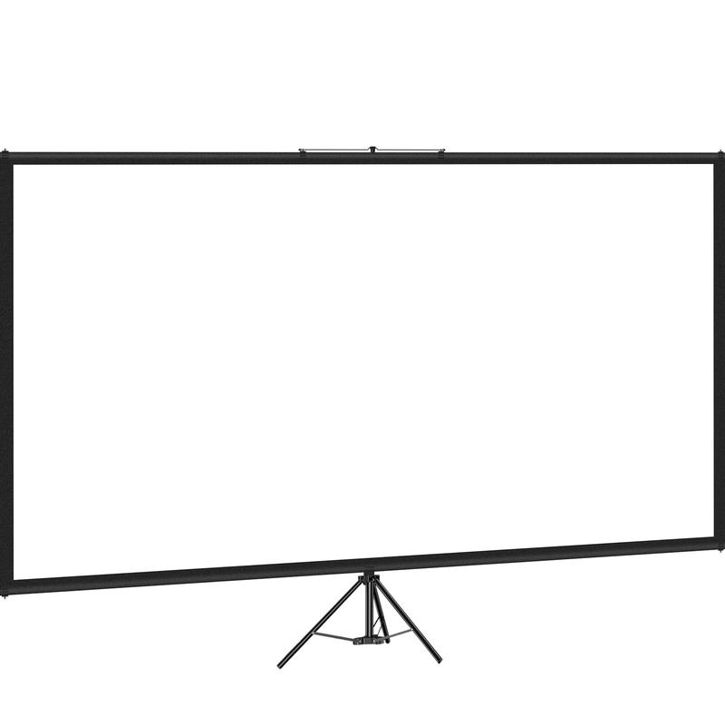 VEVOR Tripod Projector Screen with Stand 60 inch 16:9 4K HD Projection Screen Stand Wrinkle-Free Height Adjustable Portable Screen for Projector Indoor & Outdoor for Movie, Home Cinema, Gaming, Office Accessories Aluminum